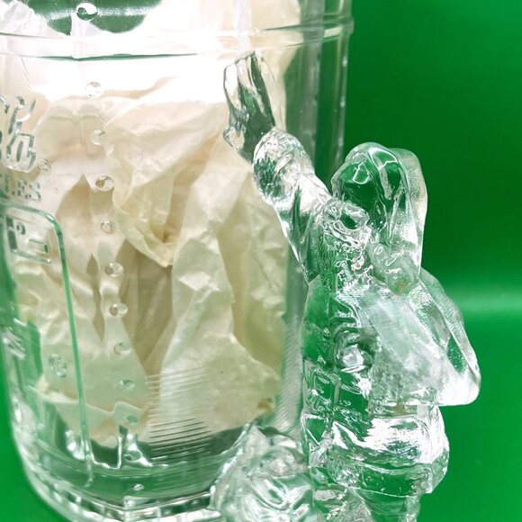 Coca-Cola Santa Claus Clear Glass Mug Handle Christmas Holiday Vending Machine - Picture 2 of 11